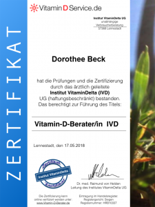 Zertifikat Vitamin-B-Beraterin